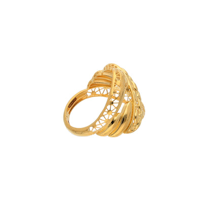 Gold Filigree Wrap Design Ring 21KT - FKJRN21KM9708