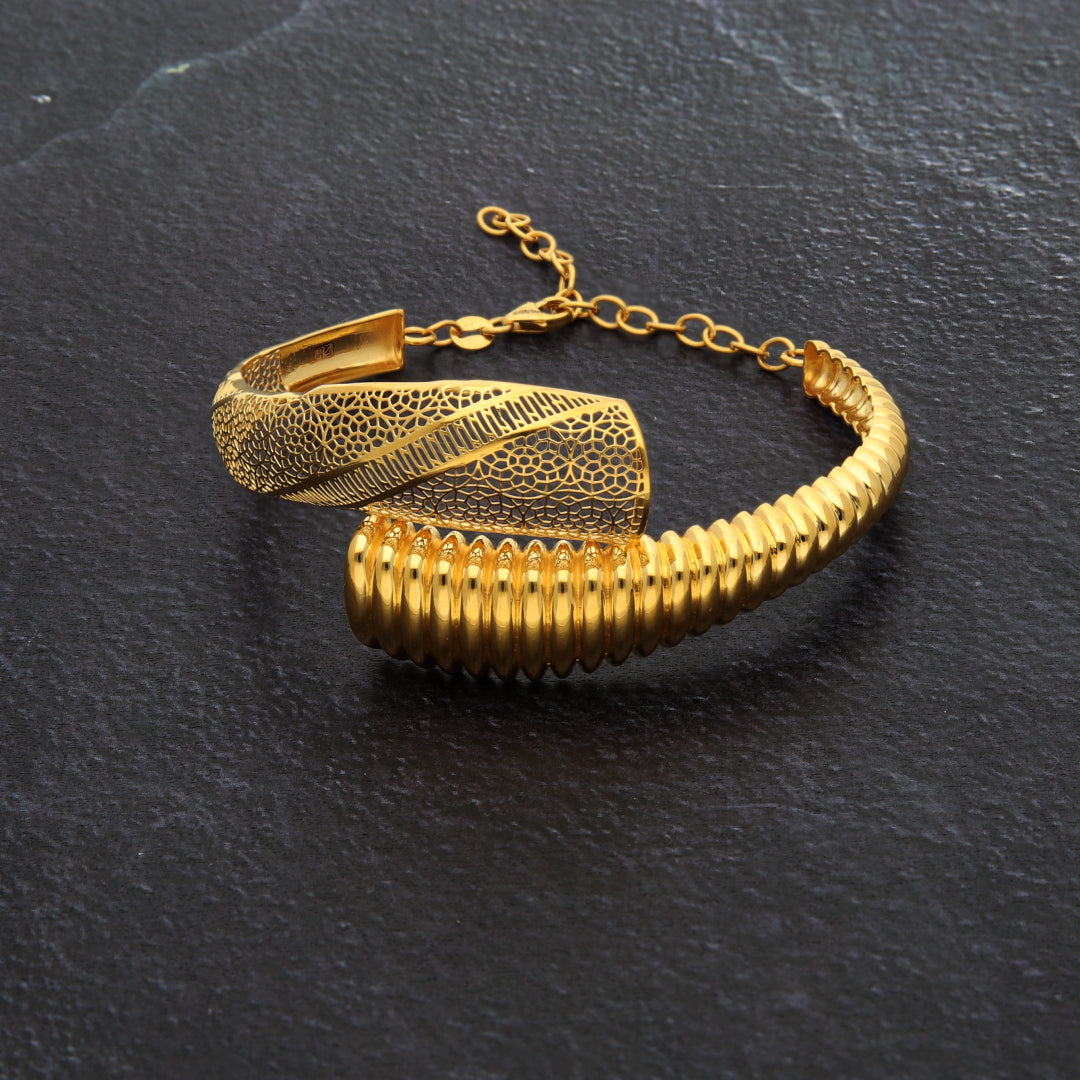 Gold Premium Handcrafted Bangle 21KT - FKJBNG21KM9699