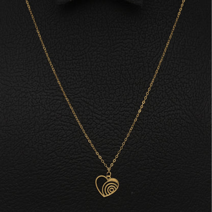 Gold Necklace (Chain With Heart Shaped Pendant) 21KT - FKJNKL21KM9773