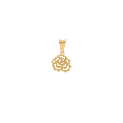 Gold Hollow Rose Shaped Pendant 21KT - FKJPND21KM9818