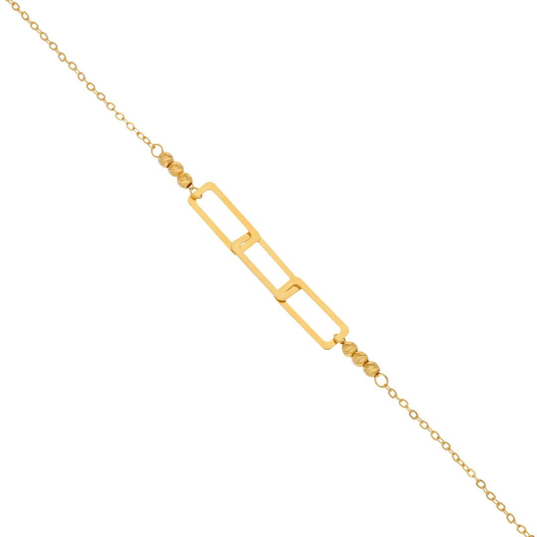 Gold Interlink Bracelet 21KT - FKJBRL21KM9852