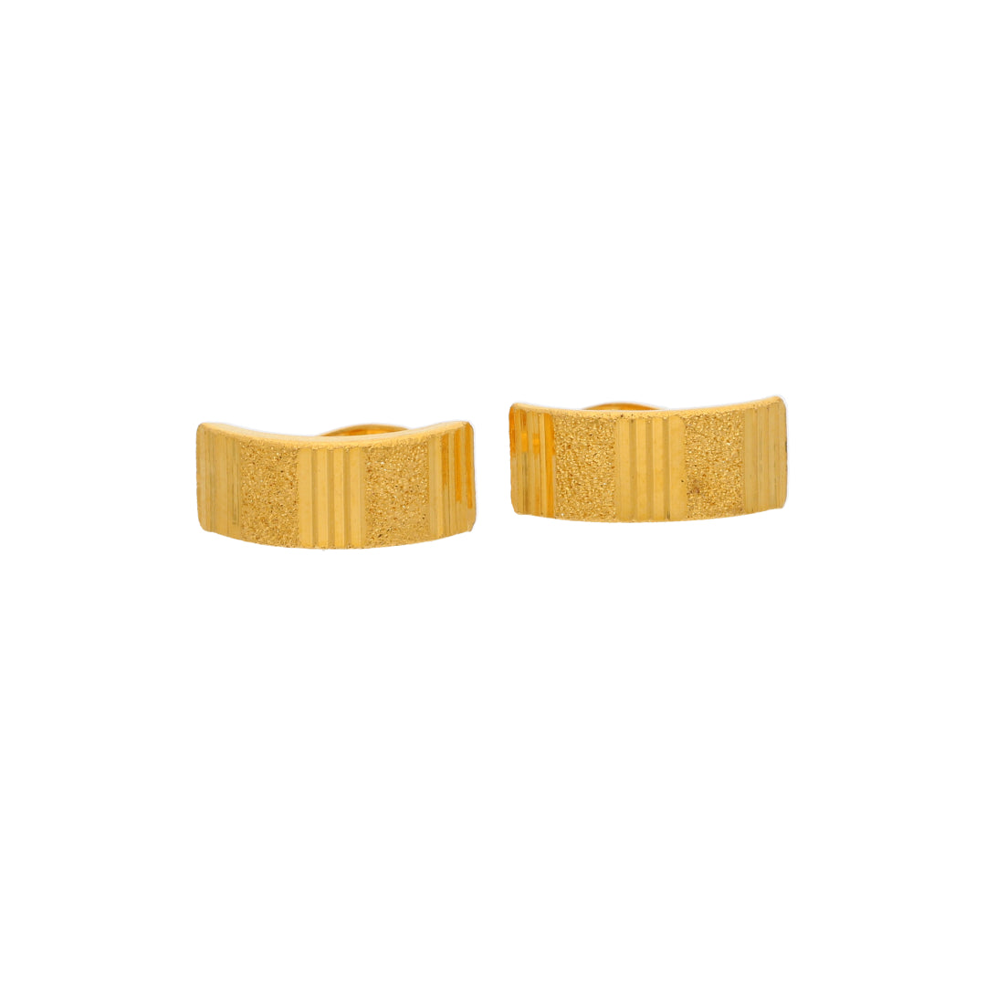 Gold Clip Earrings 21KT - FKJERN21KM9950