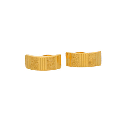 Gold Clip Earrings 21KT - FKJERN21KM9950