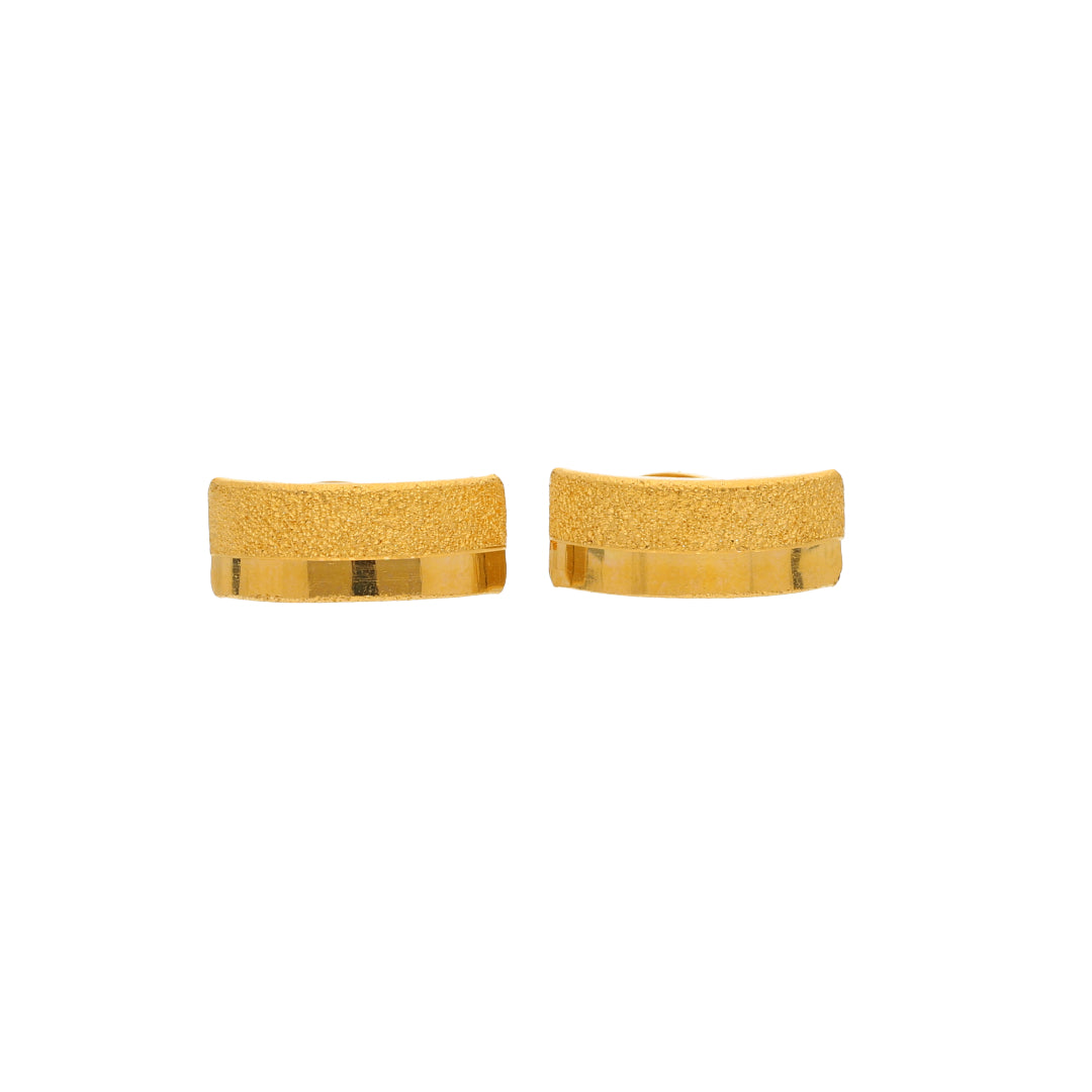 Gold Clip Earrings 21KT - FKJERN21KM9951