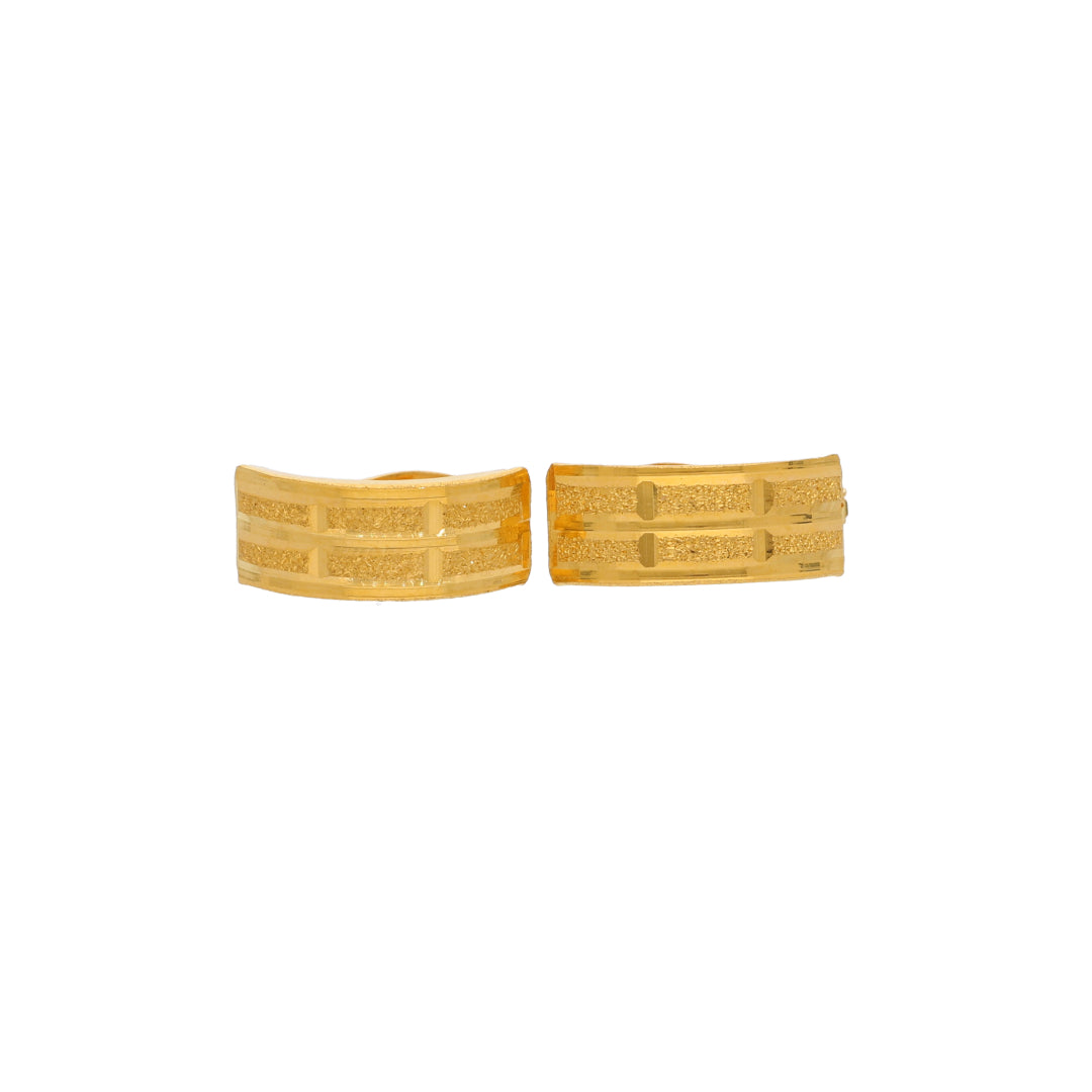 Gold Clip Earrings 21KT - FKJERN21KM9952