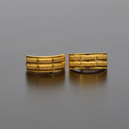 Gold Clip Earrings 21KT - FKJERN21KM9952