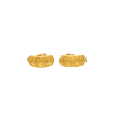 Gold Clip Earrings 21KT - FKJERN21KM9954