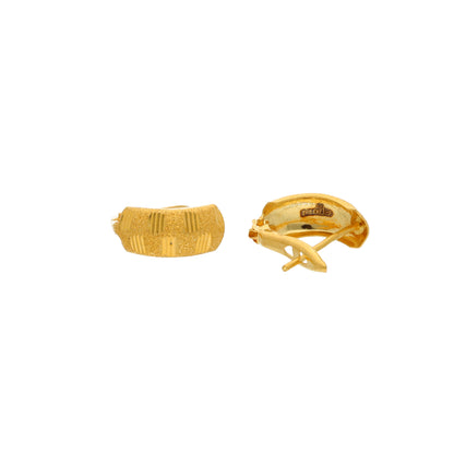 Gold Clip Earrings 21KT - FKJERN21KM9954