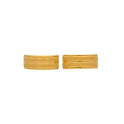 Gold Clip Earrings 21KT - FKJERN21KM9948