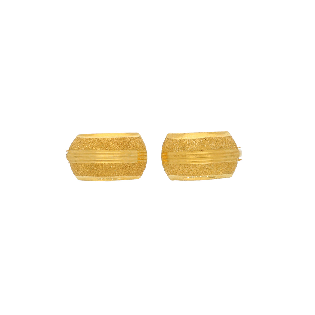 Gold Clip Earrings 21KT - FKJERN21KM9955