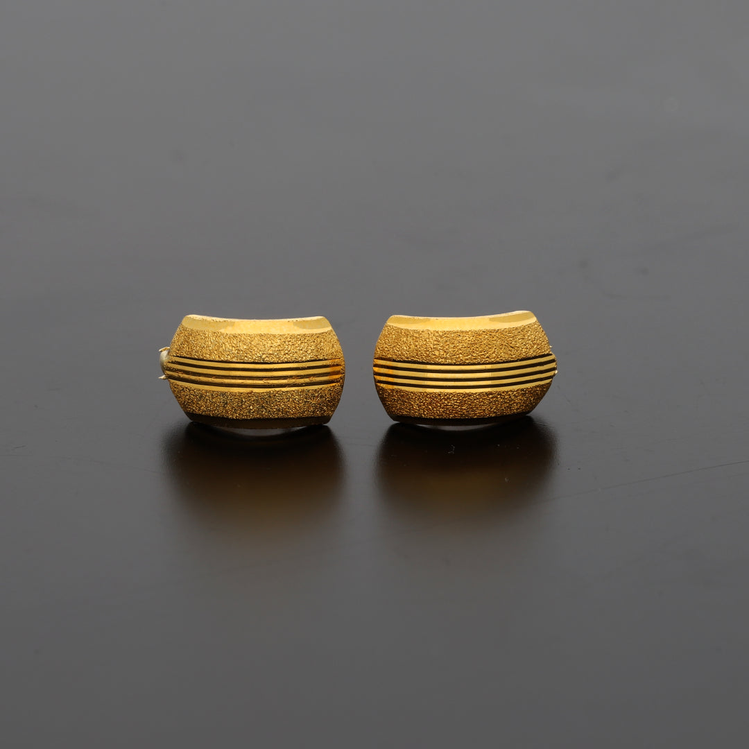 Gold Clip Earrings 21KT - FKJERN21KM9955