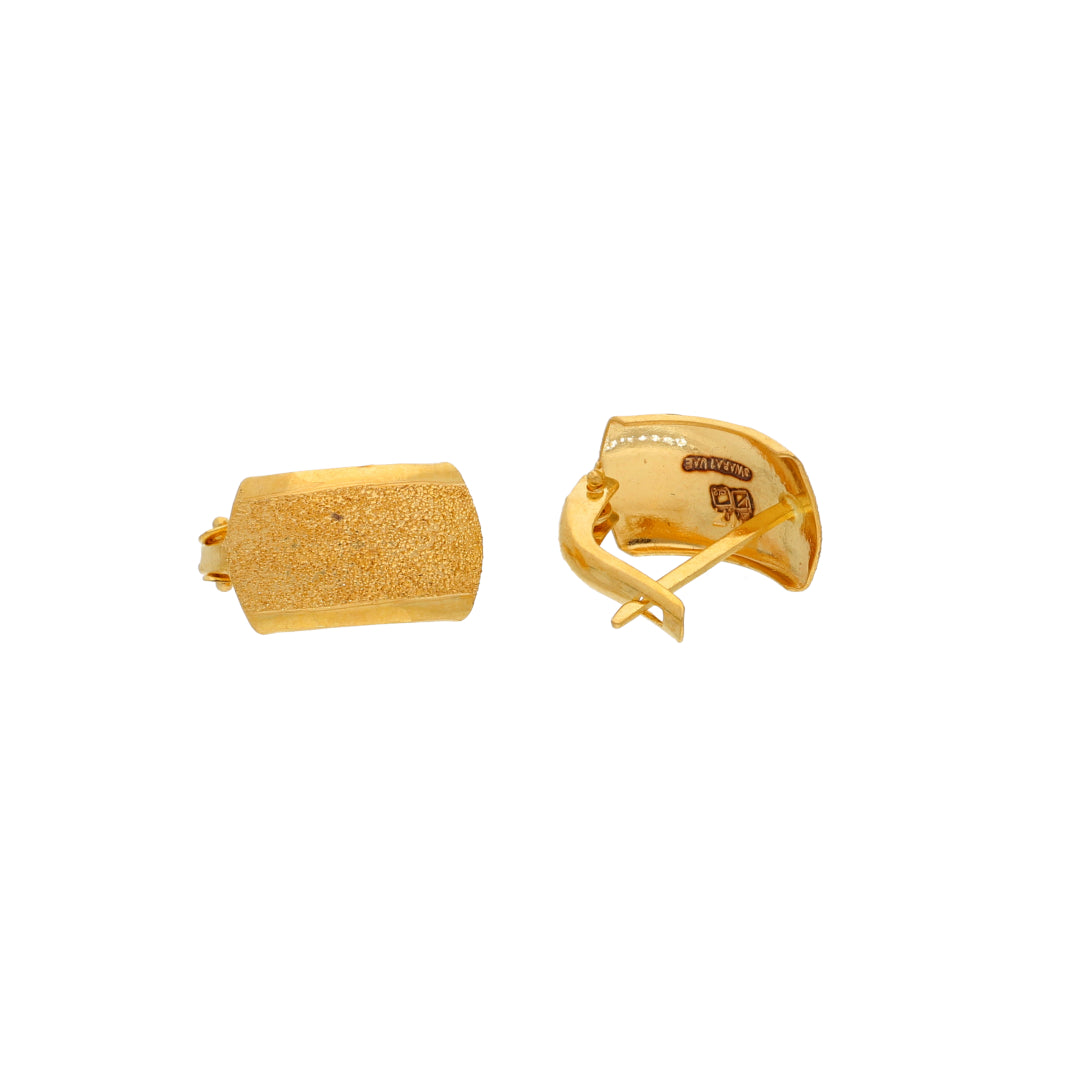 Gold Clip Earrings 21KT - FKJERN21KM9956