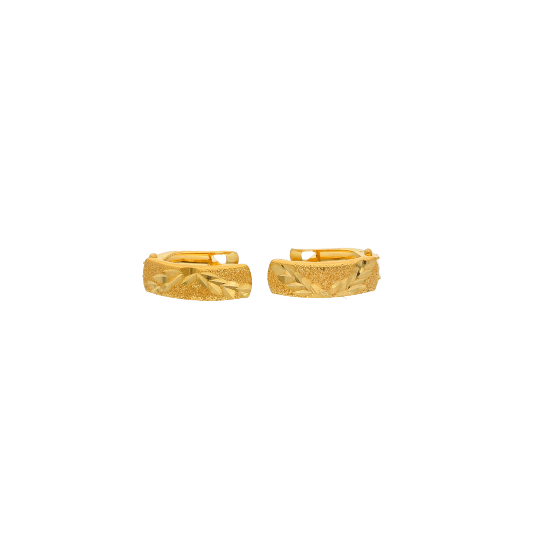 Gold Clip Earrings 21KT - FKJERN21KM9958