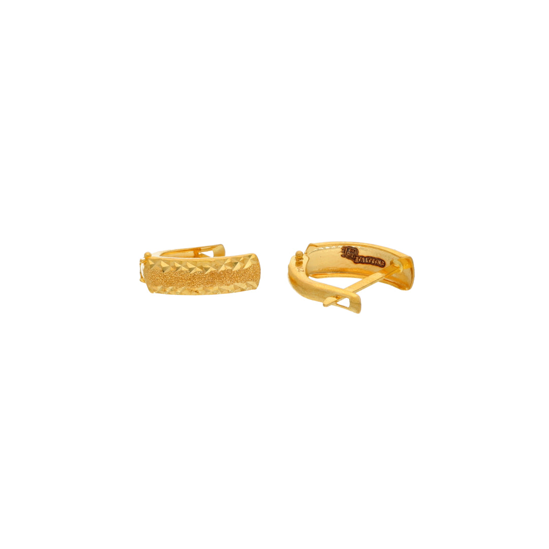 Gold Clip Earrings 21KT - FKJERN21KM9959