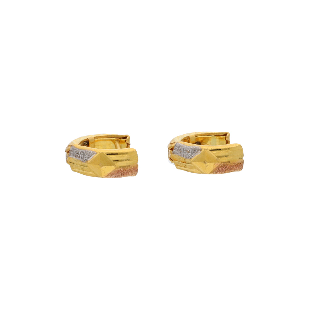 Gold Clip Earrings 21KT - FKJERN21KM9961