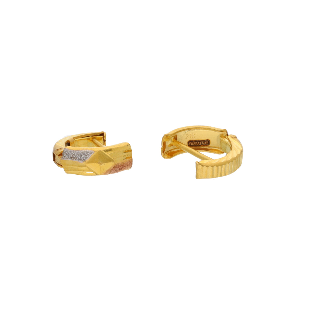 Gold Clip Earrings 21KT - FKJERN21KM9961