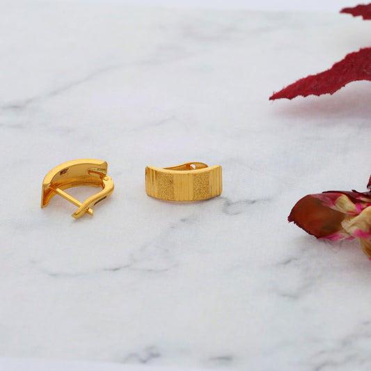 Gold Clip Earrings 21KT - FKJERN21KM9950