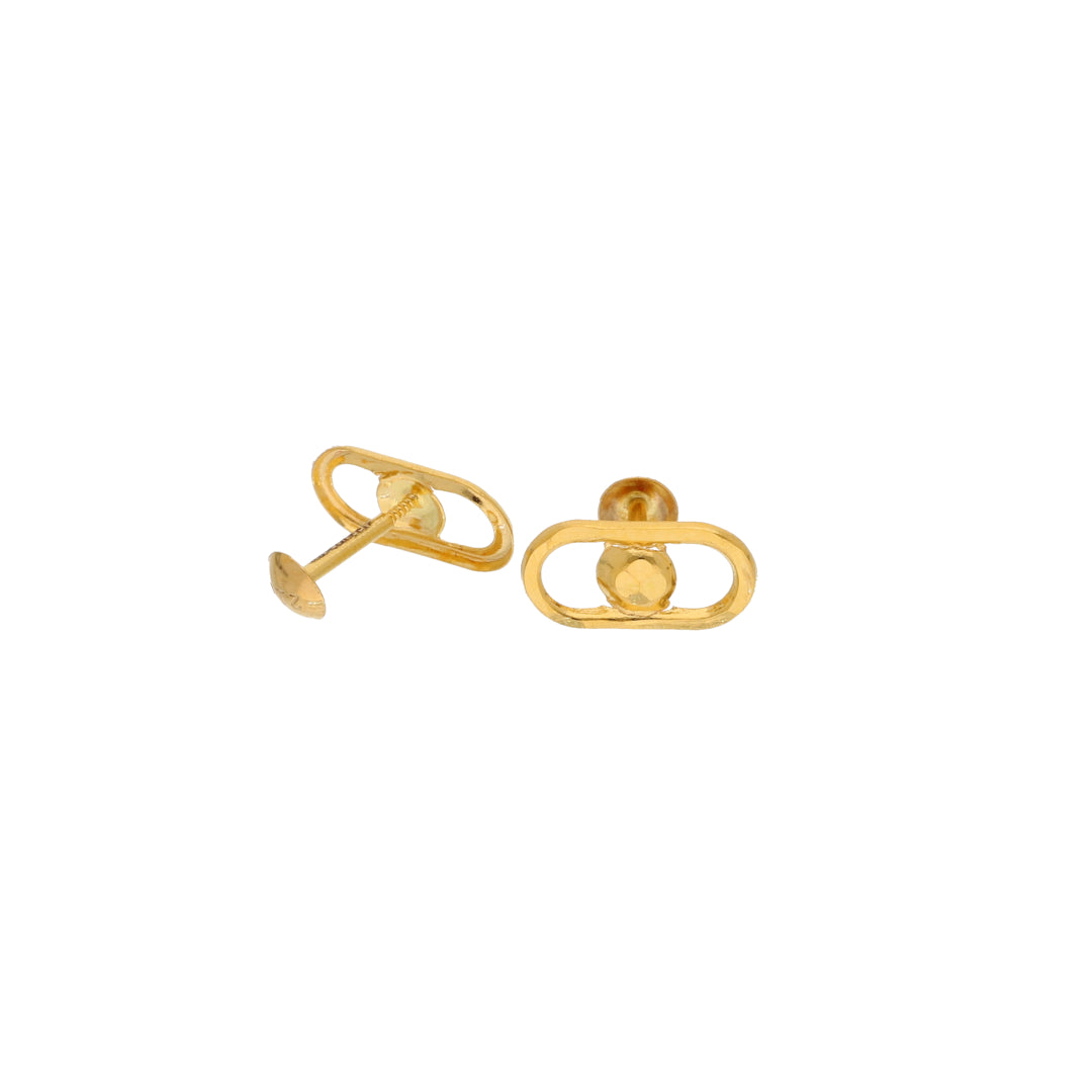 Gold Fancy Earrings 21KT - FKJERN21KM9964