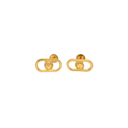 Gold Fancy Earrings 21KT - FKJERN21KM9964