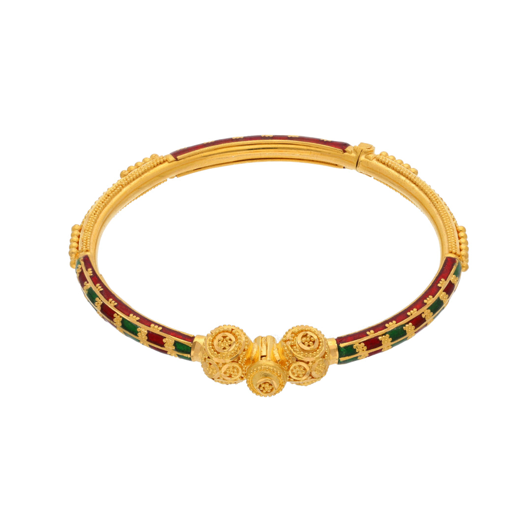 Gold Baby Bangle 21KT - FKJBNG21KM9971