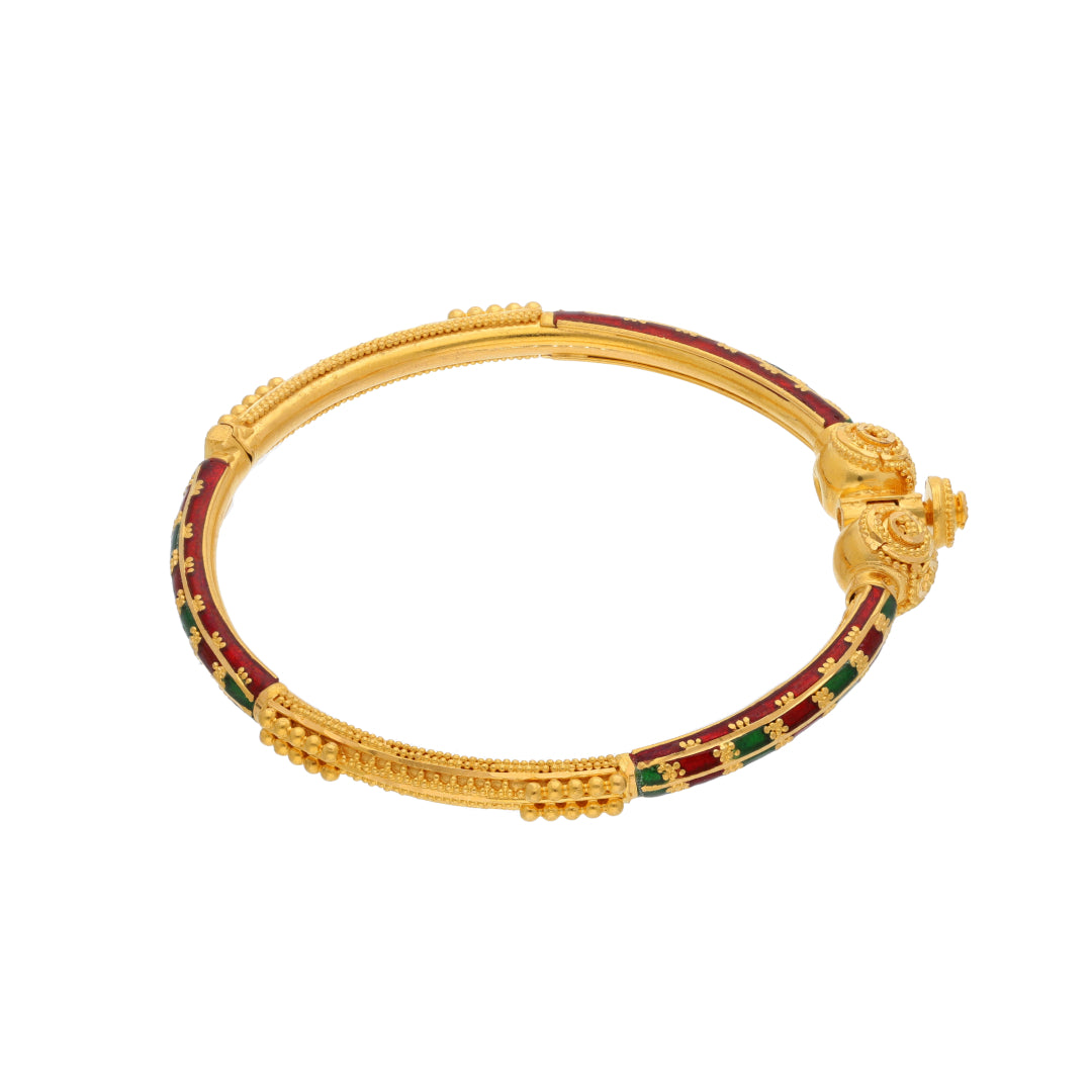 Gold Baby Bangle 21KT - FKJBNG21KM9971