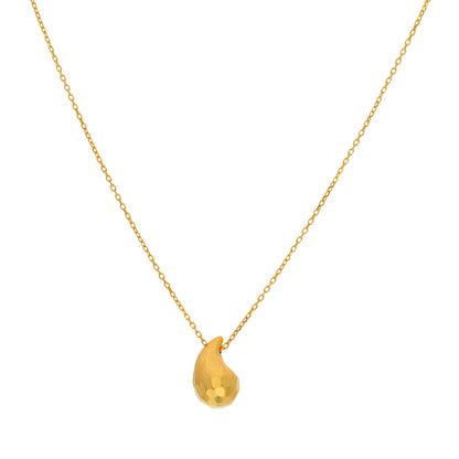 Gold Necklace (Chain With Tear Drop Shaped Pendant) 21KT - FKJNKL21KM9990