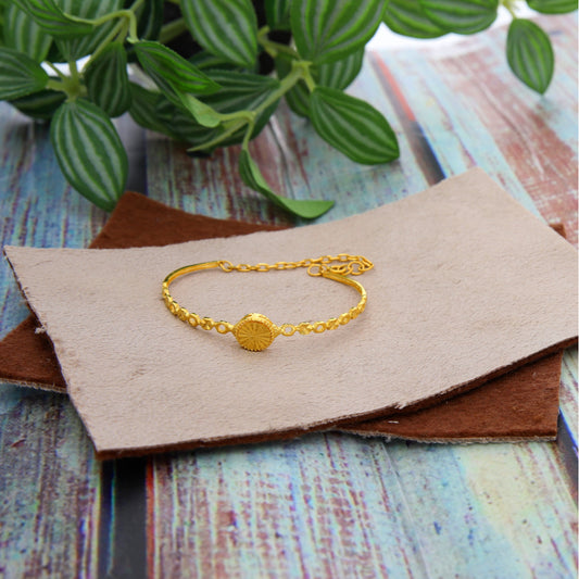 Gold Baby Bangle 21KT - FKJBNG21KM9982