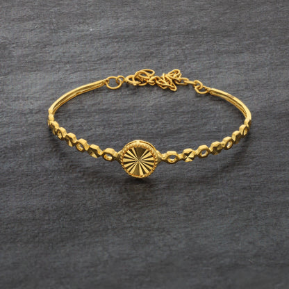 Gold Baby Bangle 21KT - FKJBNG21KM9982