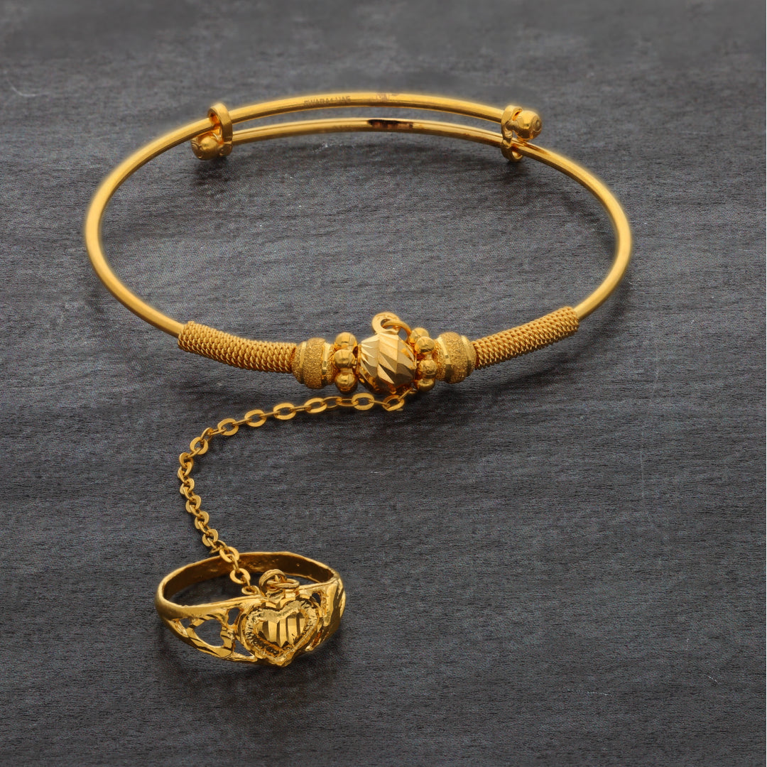 Gold Baby Bangle 21KT - FKJBNG21KM9985