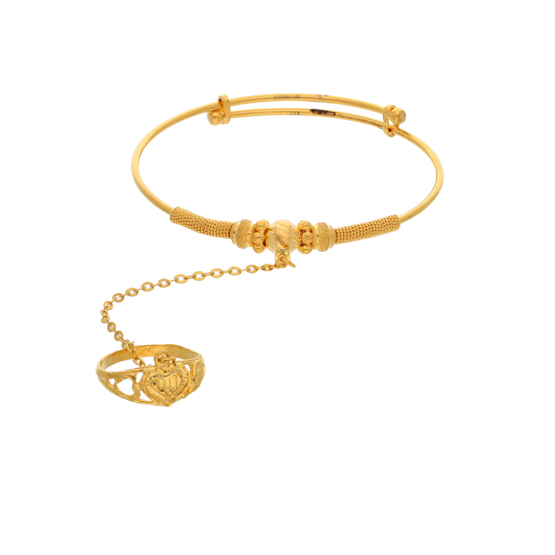 Gold Baby Bangle 21KT - FKJBNG21KM9985