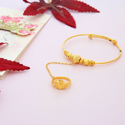 Gold Baby Bangle 21KT - FKJBNG21KM9987