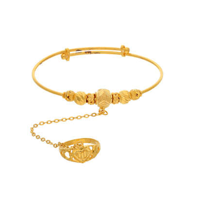 Gold Baby Bangle 21KT - FKJBNG21KM9987