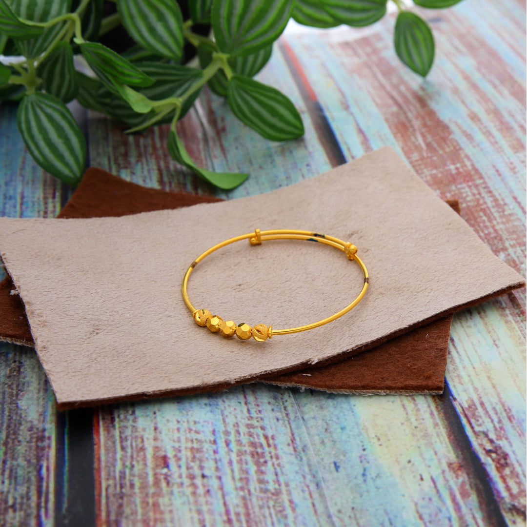 Gold Baby Bangle 21KT - FKJBNG21KM9980