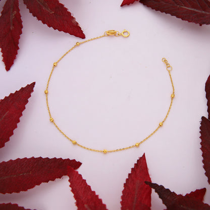 Gold Beads Bracelet 21KT - FKJBRL21KM10006