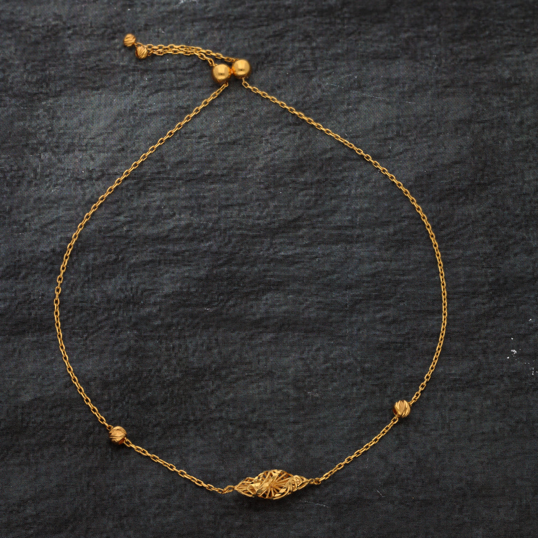 Gold Adjustable Bracelet 21KT - FKJBRL21KM10007