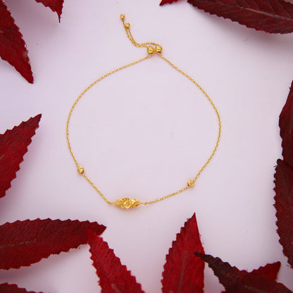 Gold Adjustable Bracelet 21KT - FKJBRL21KM10007