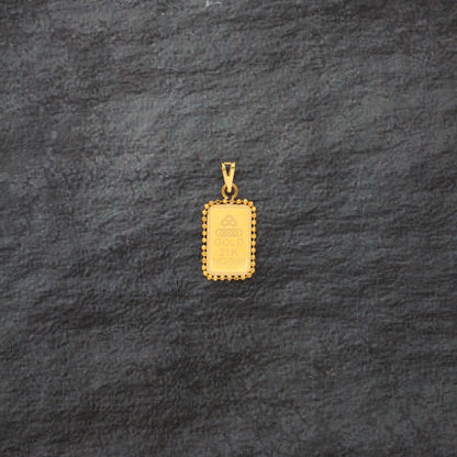 Gold Bar Shaped Pendant 21KT - FKJPND21KM10016