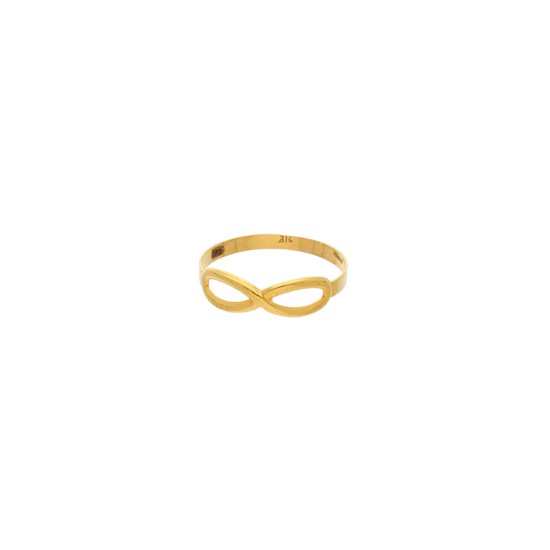 Gold Infinity Shaped Ring 21KT - FKJRN21KM10028