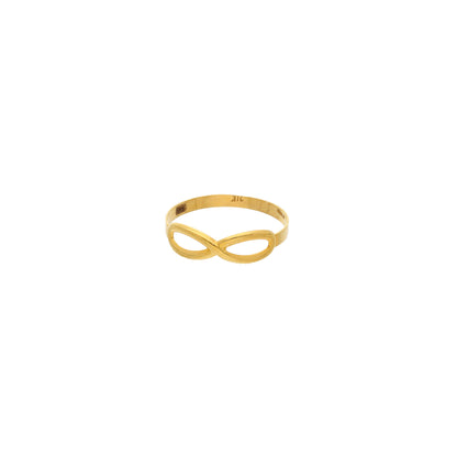 Gold Infinity Shaped Ring 21KT - FKJRN21KM10028