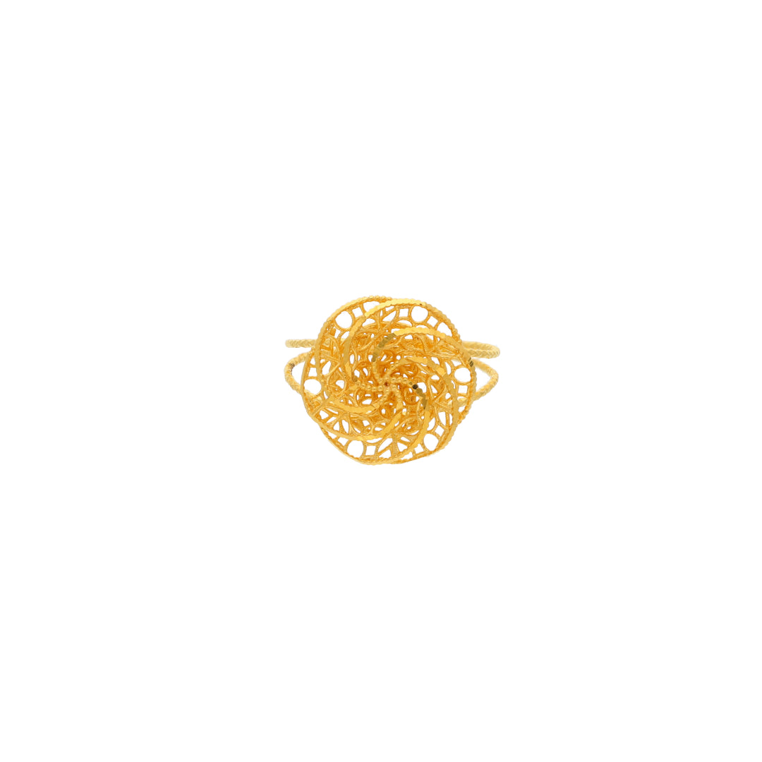 Gold Intricate Ring 21KT - FKJRN21KM10029