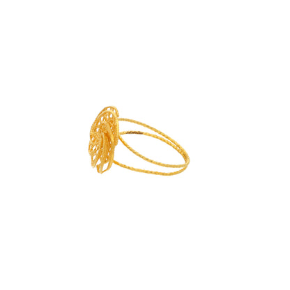 Gold Intricate Ring 21KT - FKJRN21KM10029