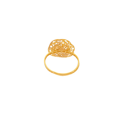 Gold Intricate Ring 21KT - FKJRN21KM10030