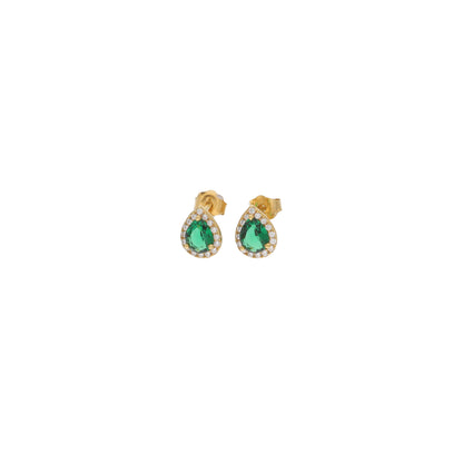 Gold Tear Drop Shaped Earrings 21KT - FKJERN21KM10031