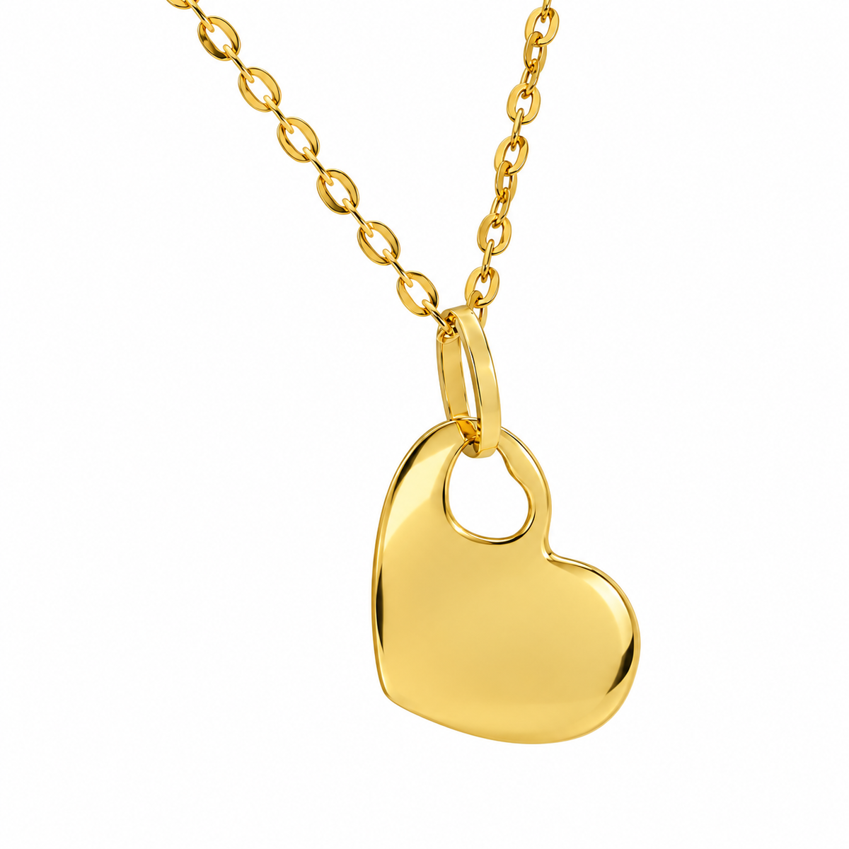 Gold Necklace (Chain with Heart Pendant) 18KT - FKJNKL1699