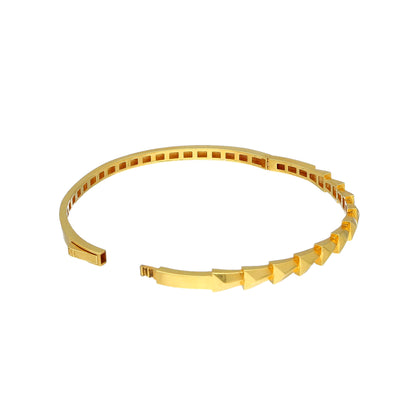 Gold Bold Edge Bangle 21KT - FKJBNG21KM11217
