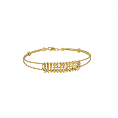 Gold Center Bar Bangle 21KT - FKJBNG21KM11307