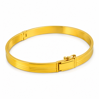 Gold Sleek Bangle 21KT - FKJBNG21KM12168