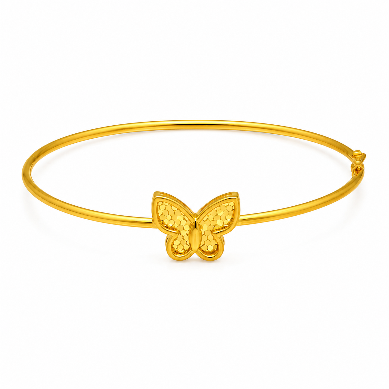 Gold Butterfly Bangle 21KT - FKJBNG21KM12169