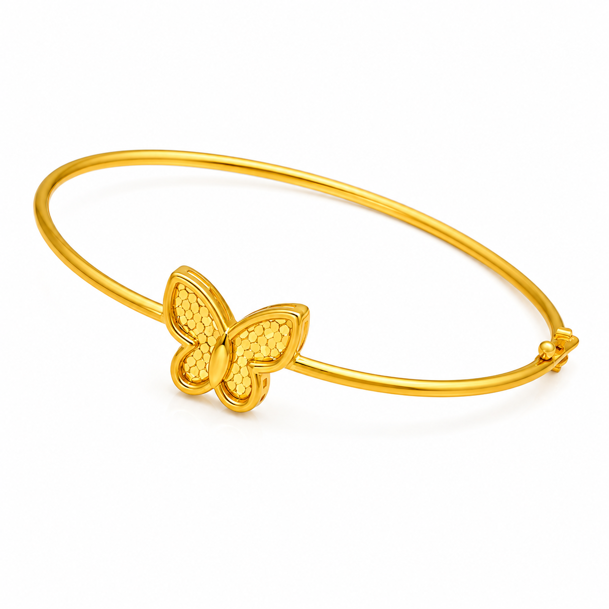 Gold Butterfly Bangle 21KT - FKJBNG21KM12169