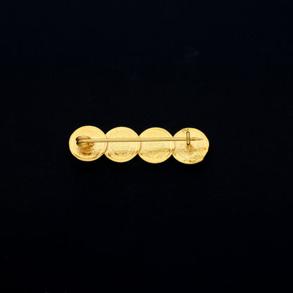 Gold Lira Coin Brooch 21KT - FKJBRCH21KM10410